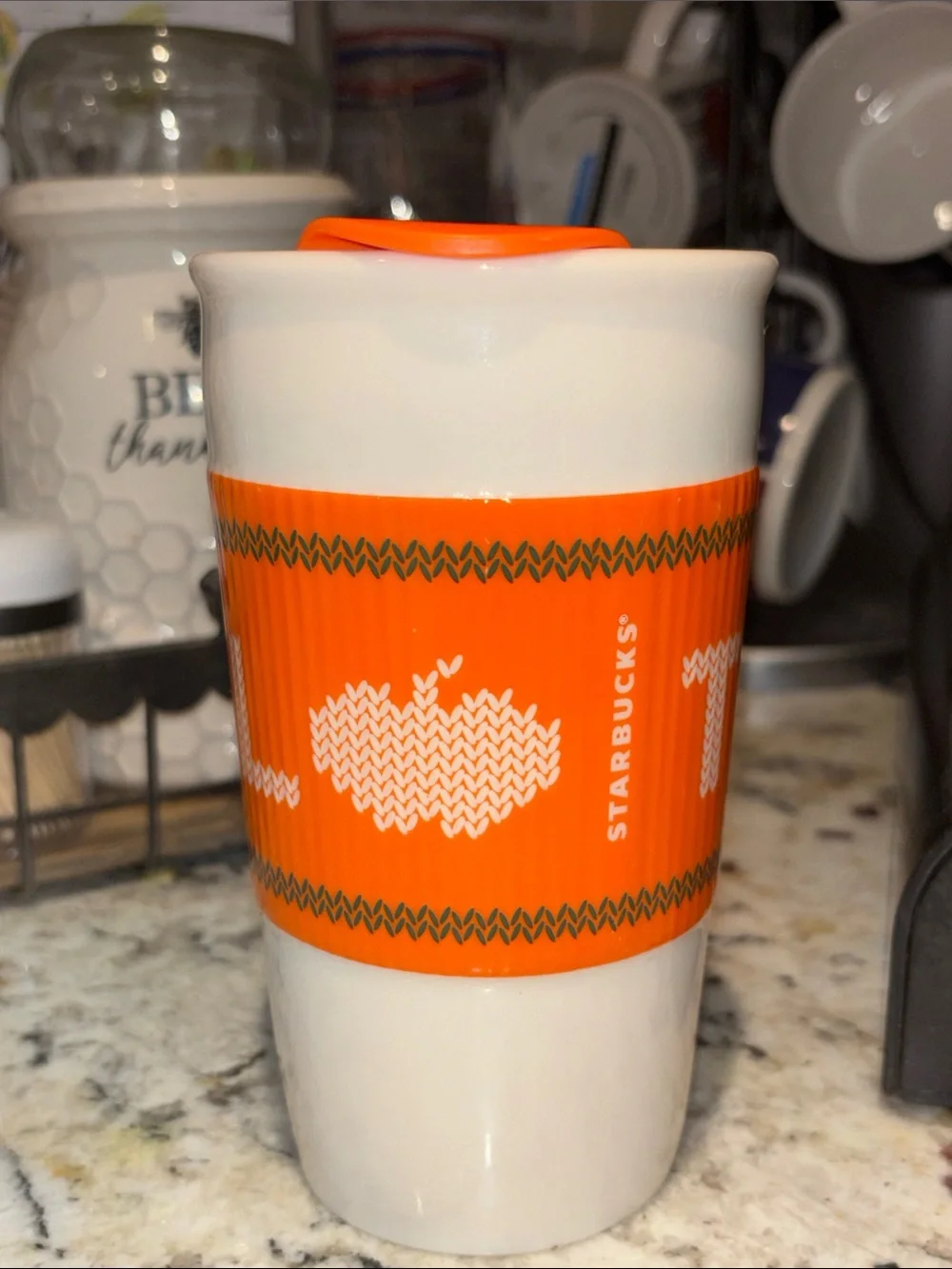 Starbucks “Team PSL” Ceramic Travel Tumbler- 10oz